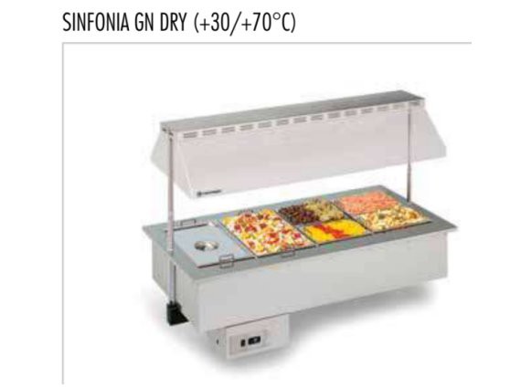 Vetrina calda Drop-in da incasso Sinfonia 4 GN Dry